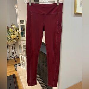 NEW Series 8 Women’s Maroon Burgundy Workout Fitness Yoga Running Leggings Pants